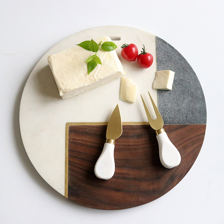 Marble & Wood Cheese Board