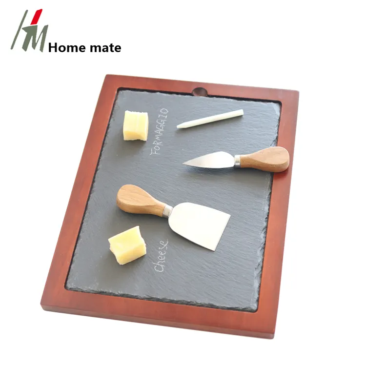 Slate and Wood Cheese Board