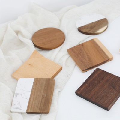 Marble & Wood Coaster