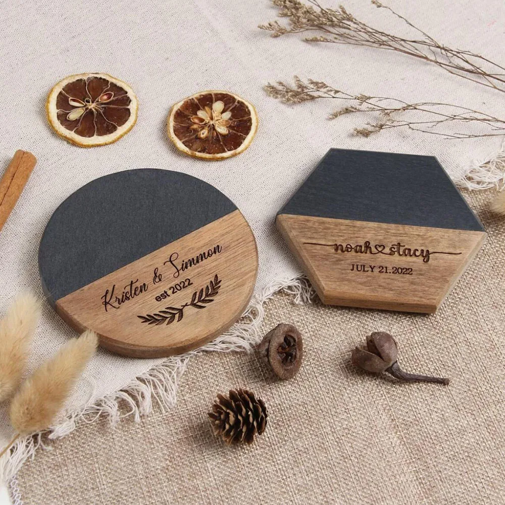 Marble & Wood Coasters